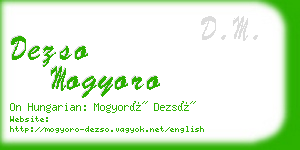 dezso mogyoro business card